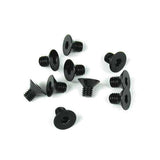 Tekno RC - M4x6mm Flat Head Screws (black, 10pcs)