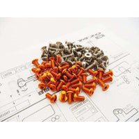 Hiro Seiko XRAY T4F'21 Titan/Alloy Hex Socket Screw Set [Orange]