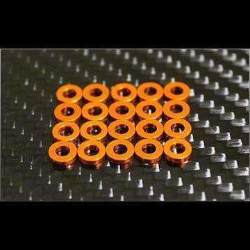 RC MISSION High quality Aluminum shim orange 3x6x1.75mm 20 pcs