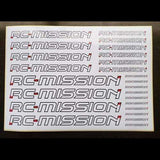 RC MISSION Logo decal Pre-cut 148x210mm